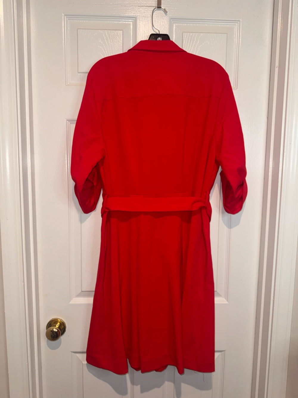 Michael Kors Red Zip-Front Midi Shirt Dress. Size XL. NWT - Picture 2 of 6